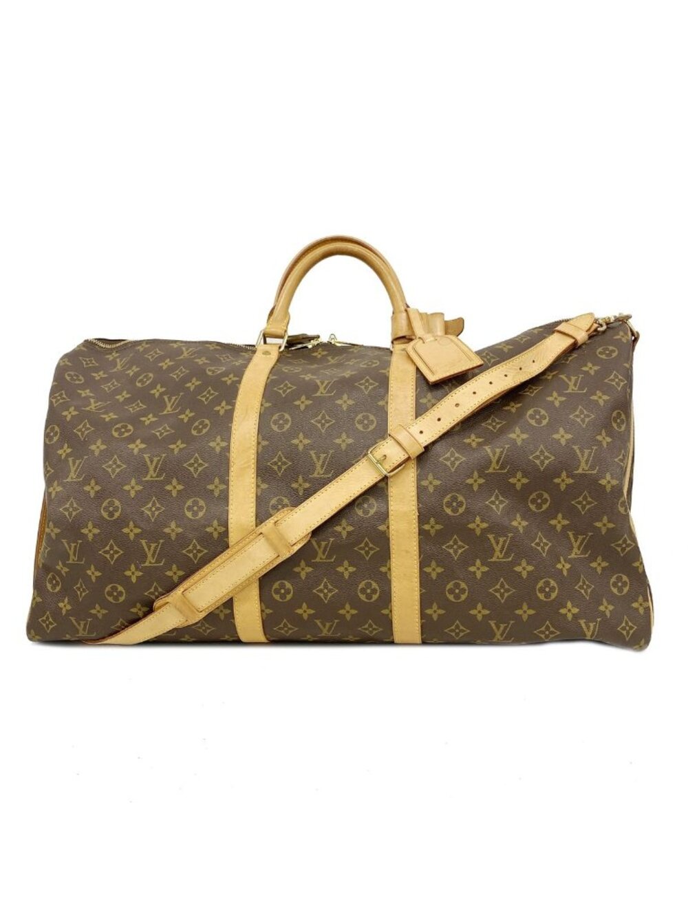 Louis Vuitton Boston Bag Monogram Keepall Bandouliere 60 Brown